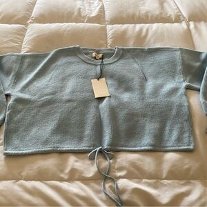 Light Blue Cropped Sweater